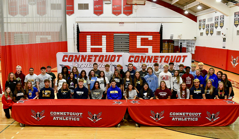 Student Athletes at table